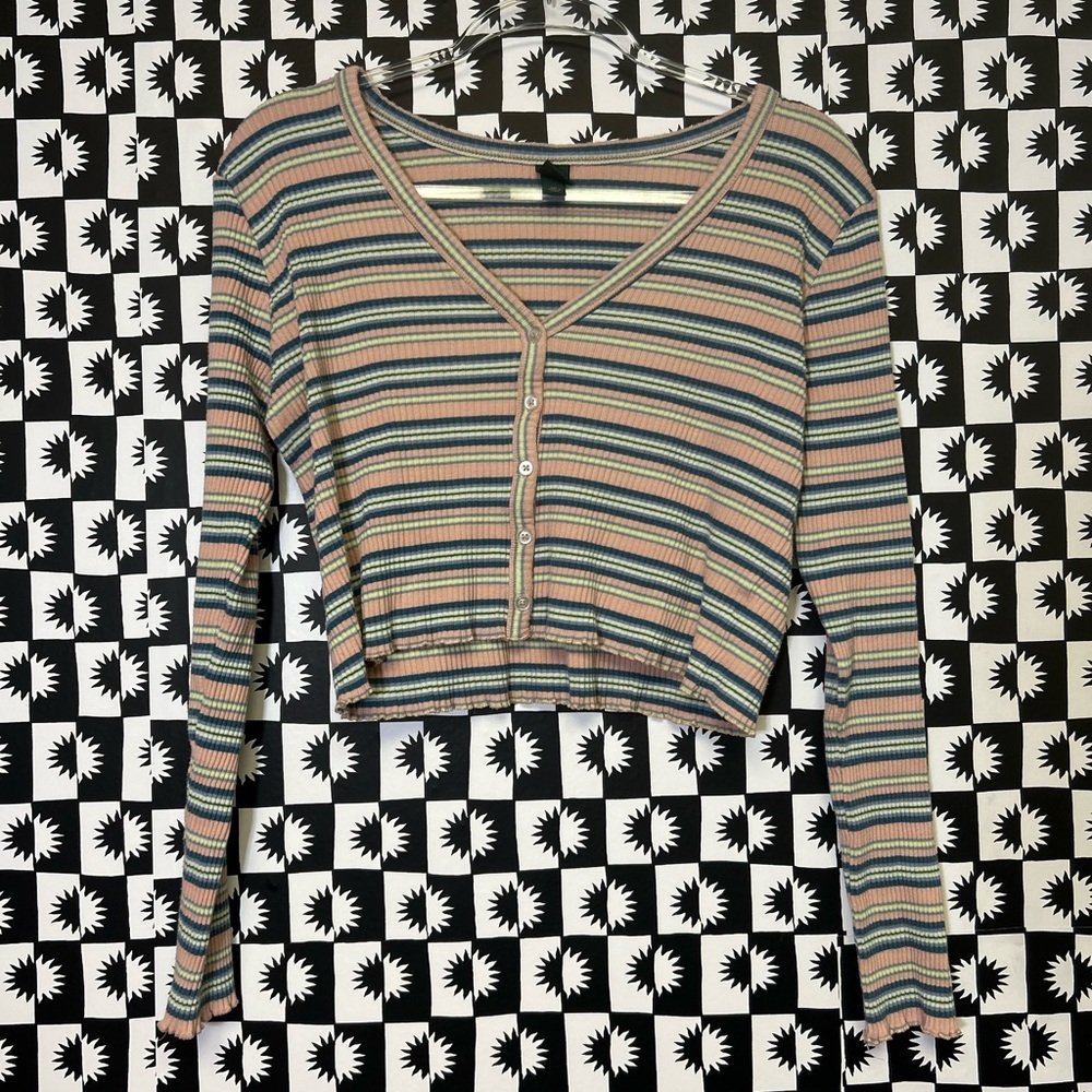 Wild Fable Multicolor Striped Long Sleeve Top